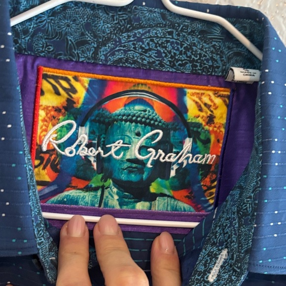 Robert Graham Blue Button-Up Shirt - Picture 3 of 9